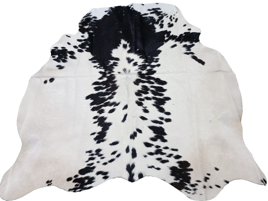 Salt N Pepper Black & White Cowhide Rug #1464