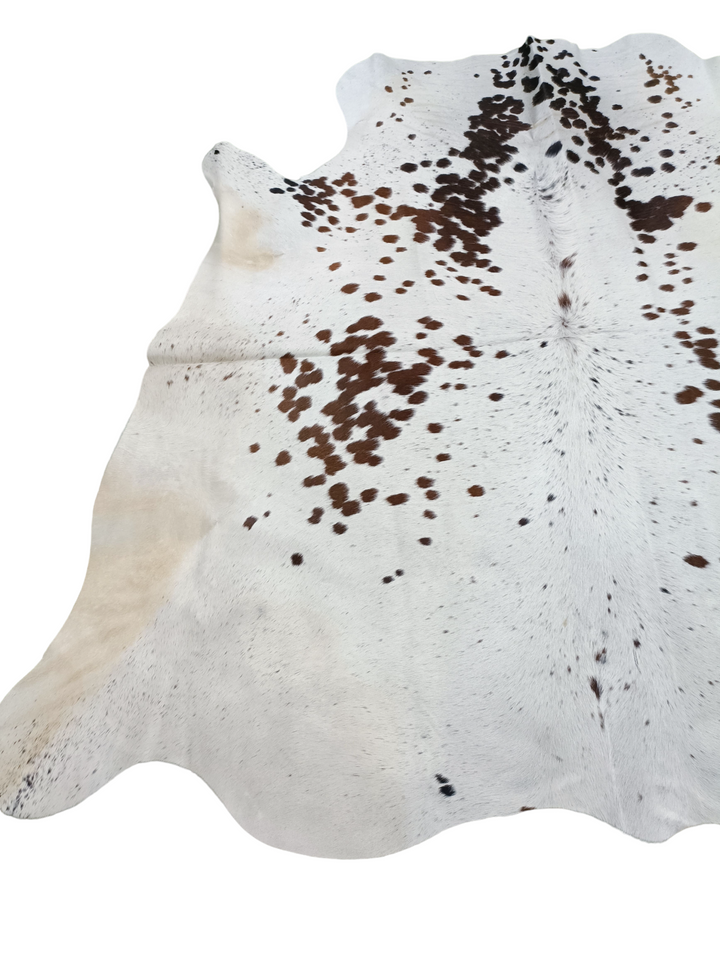 Salt N Pepper Brown & White Cowhide Rug #1463