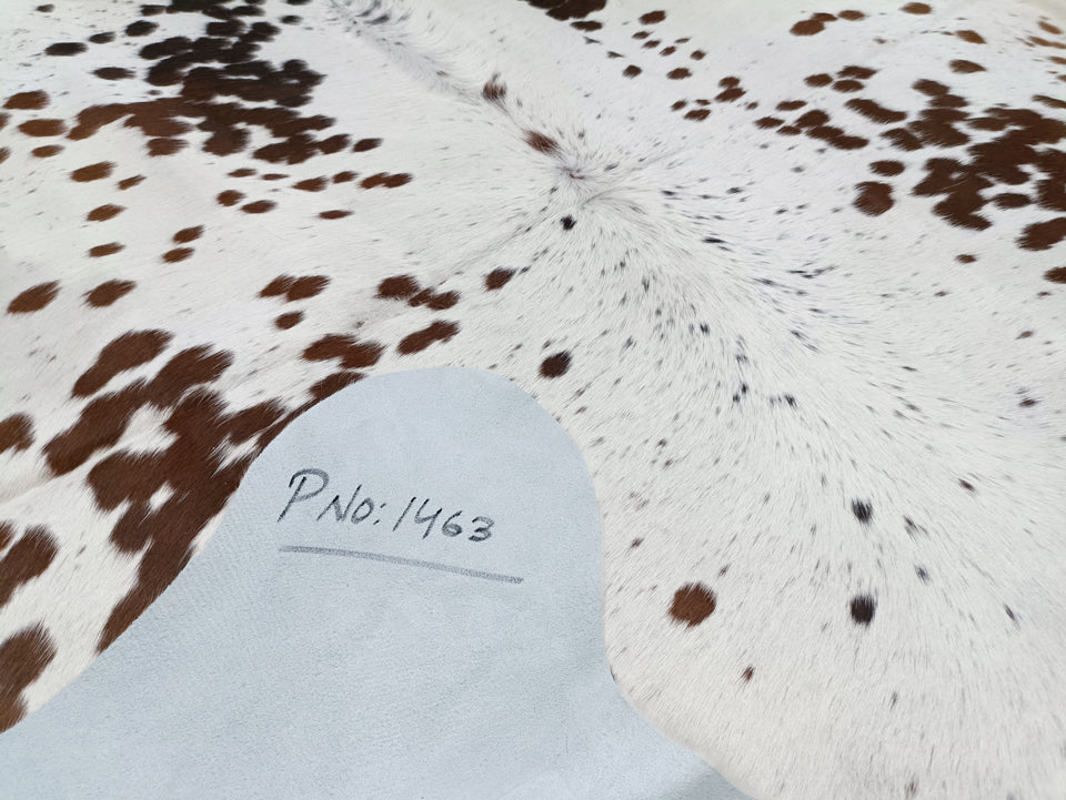 Salt N Pepper Brown & White Cowhide Rug #1463