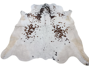 Salt N Pepper Brown & White Cowhide Rug #1463
