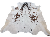 Salt N Pepper Brown & White Cowhide Rug #1463