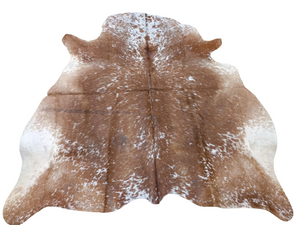 Salt N Pepper Brown & White Cowhide Rug #1453