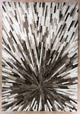 Stripe Blocks Handmade Patchwork Cowhide Rug