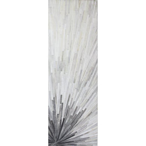 Stripe Blocks Handmade Patchwork Cowhide Rug