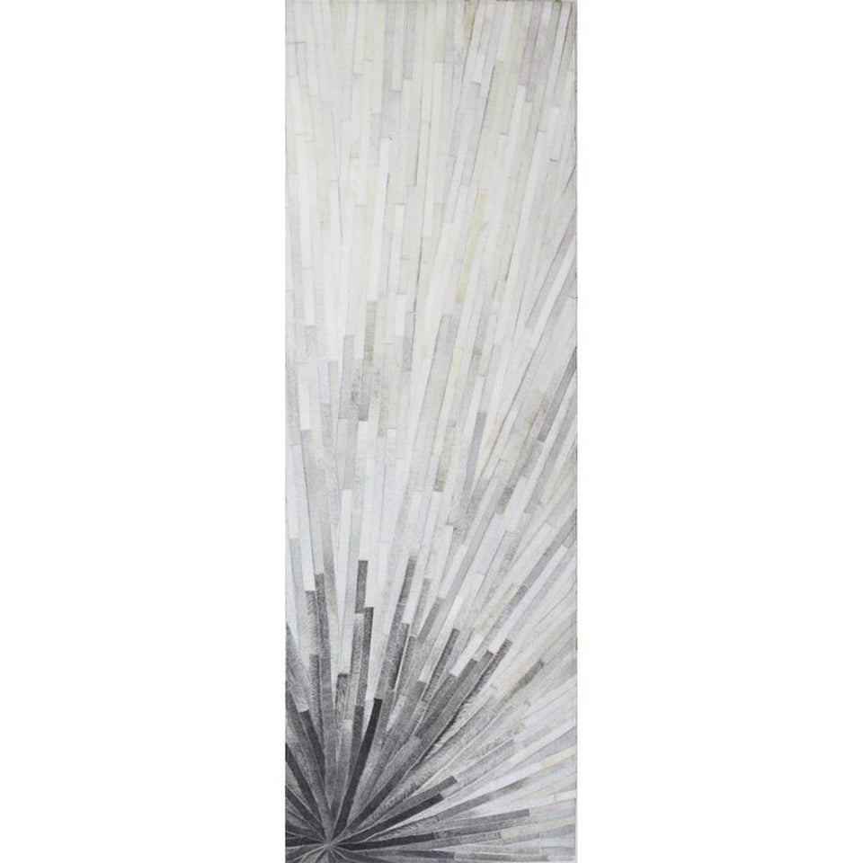 Stripe Blocks Handmade Patchwork Cowhide Rug