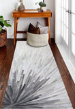 Stripe Blocks Handmade Patchwork Cowhide Rug