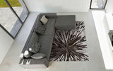 Stripe Blocks Handmade Patchwork Cowhide Rug