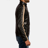 Beetle Black Leather Biker Jacket