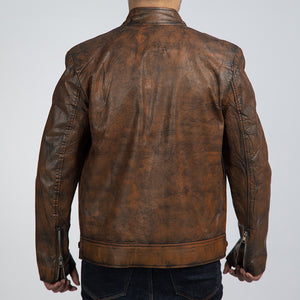 Desert Ranger Brown Leather Jacket Back