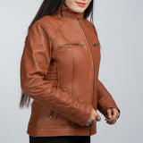 Vintage Leather Jacket Side Pose