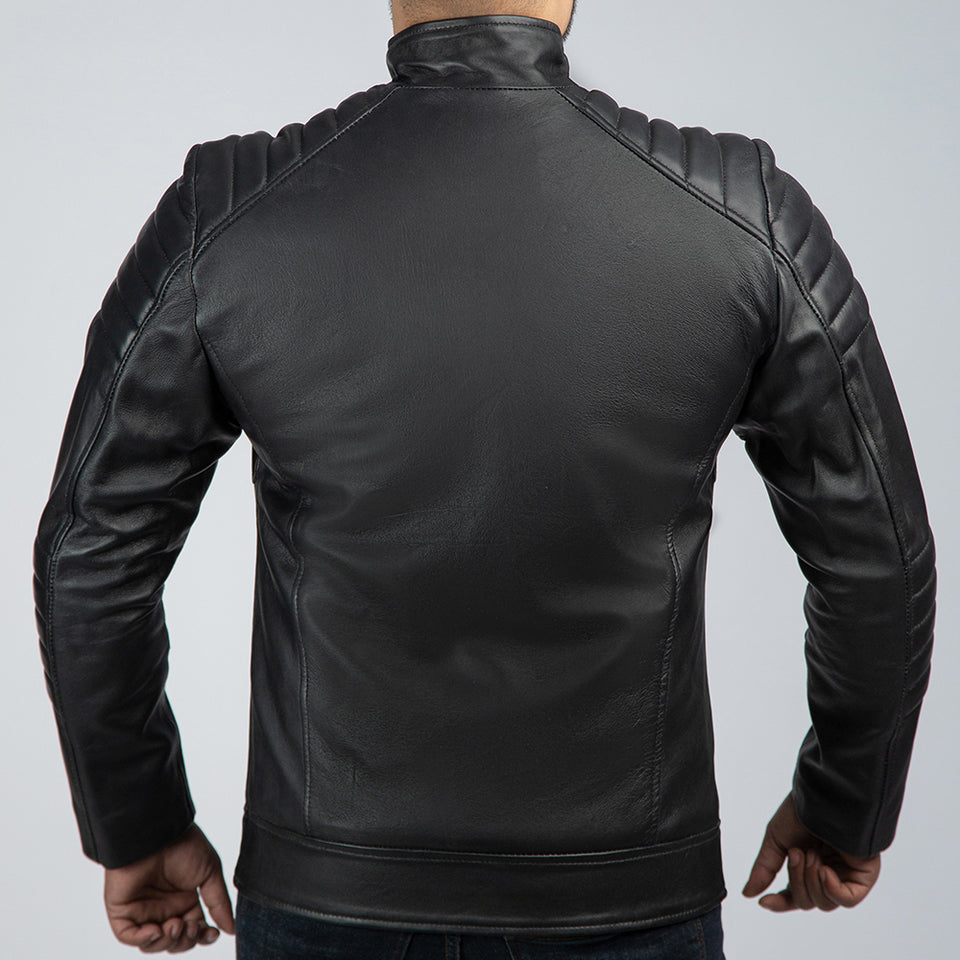 Freeway Leather Biker Jacket Back