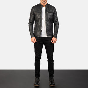 Ironic Black Leather Jacket