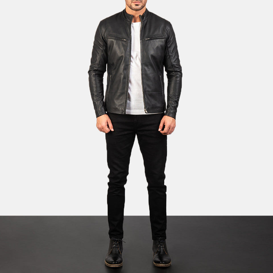 Ironic Black Leather Jacket