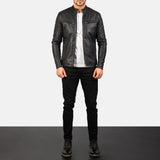 Ironic Black Leather Jacket