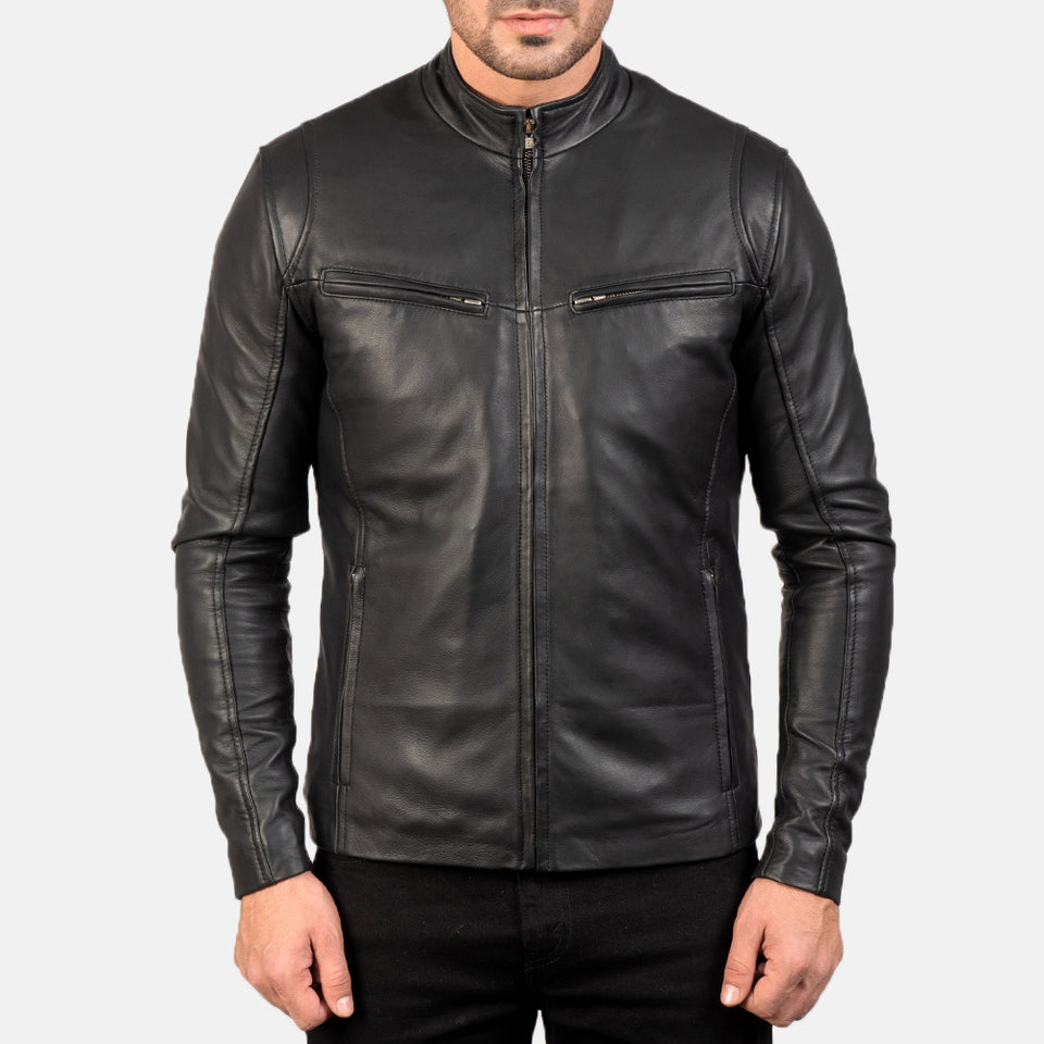 Ironic Black Leather Jacket