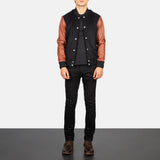 Brown Hybrid Varsity Jacket