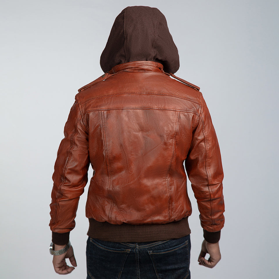 Vintage Leather Jacket Back