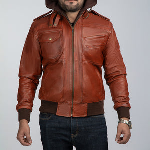 Vintage Leather Jacket Front