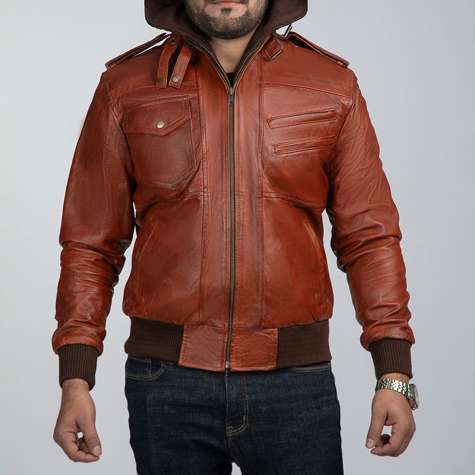 Vintage Leather Jacket Front