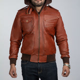 Vintage Leather Jacket Front