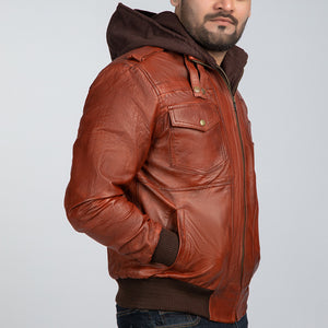 Vintage Leather Jacket Side