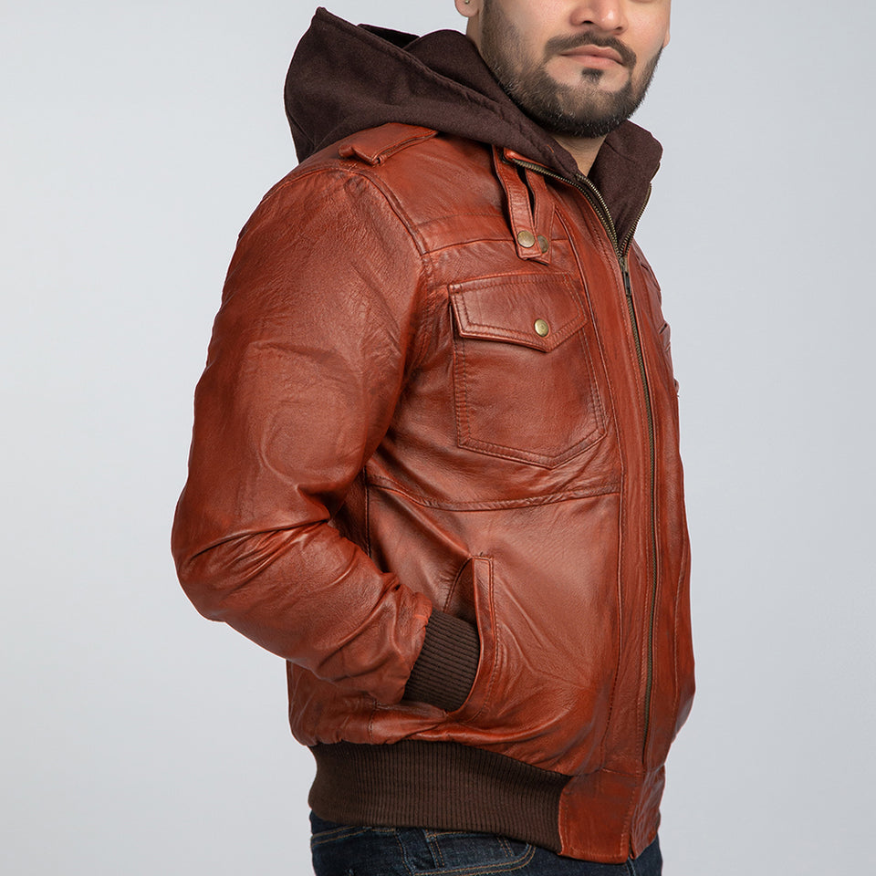 Vintage Leather Jacket Side