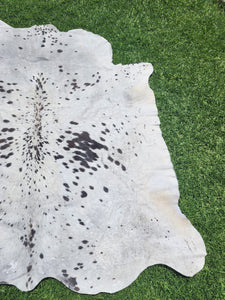 Cow Hide Rug White and Black spot splash 1250