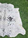 Cow Hide Rug White and Black spot splash 1250