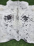 Cow Hide Rug White and Black spot splash 1250