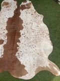 Big brown and white Cow Hide 1409
