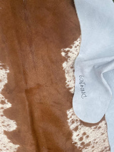 Big brown and white Cow Hide 1409
