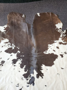 Cowhide rug beautiful tri splashed rug