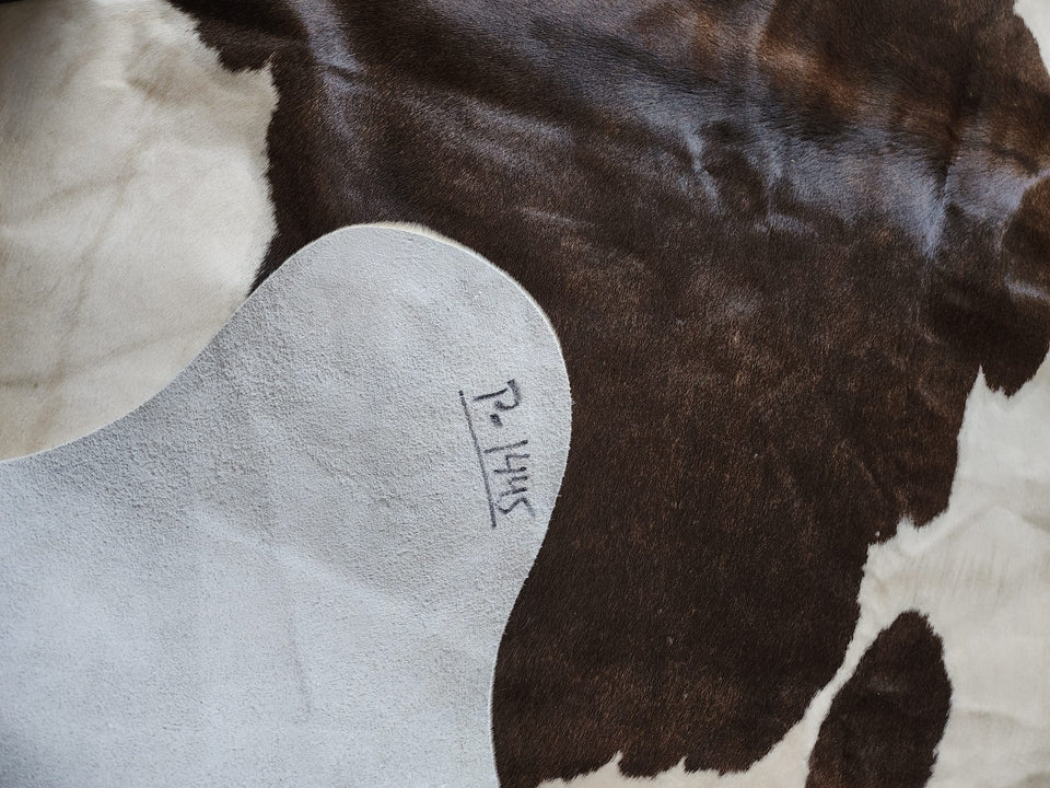 Cowhide rug Trio colour  long hair rug