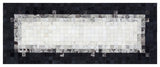 Grey & Black Squares Handmade Cowhide Patchwork Rug