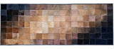Brown Black Squares Cowhide Patchwork Rug