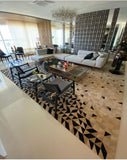 Black & Brown Triangles Handmade Cowhide Patchwork Rug